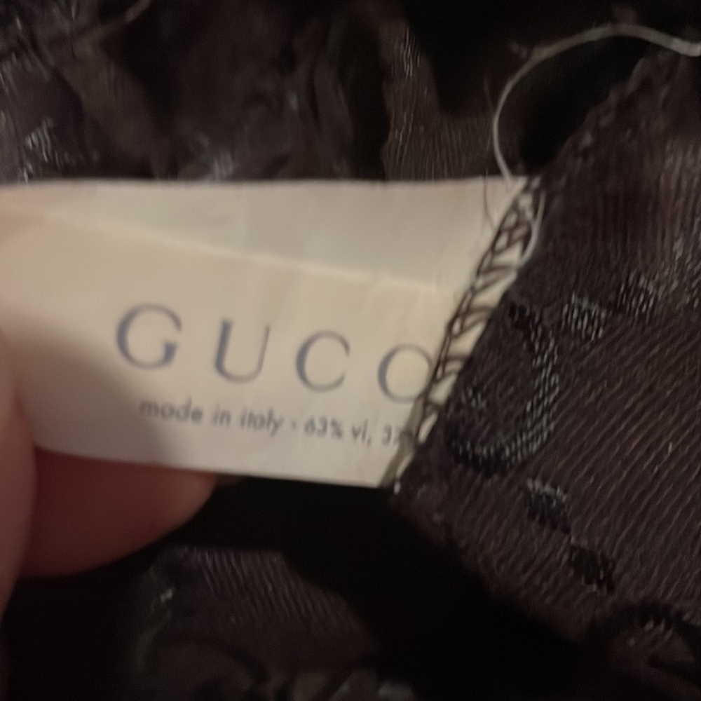 Vintage Gucci Monogram Logo Satin Brown Dust Bag - Picture 4 of 7